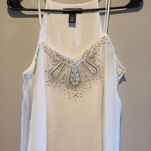 White House Black Market white sleeveless top